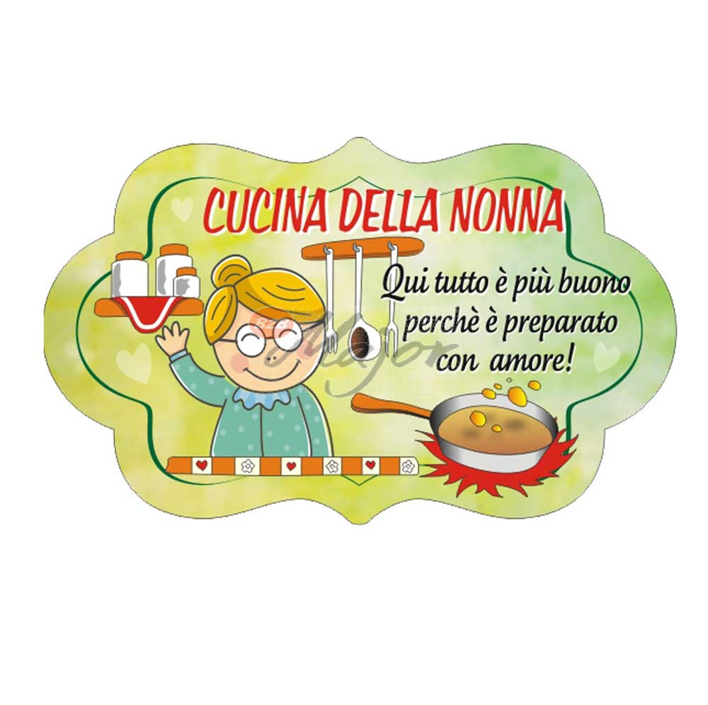 Targa Nuvoletta 3D Cucina Della Nonna