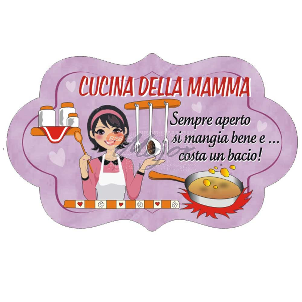 Targa Nuvoletta 3D Cucina Della Mamma
