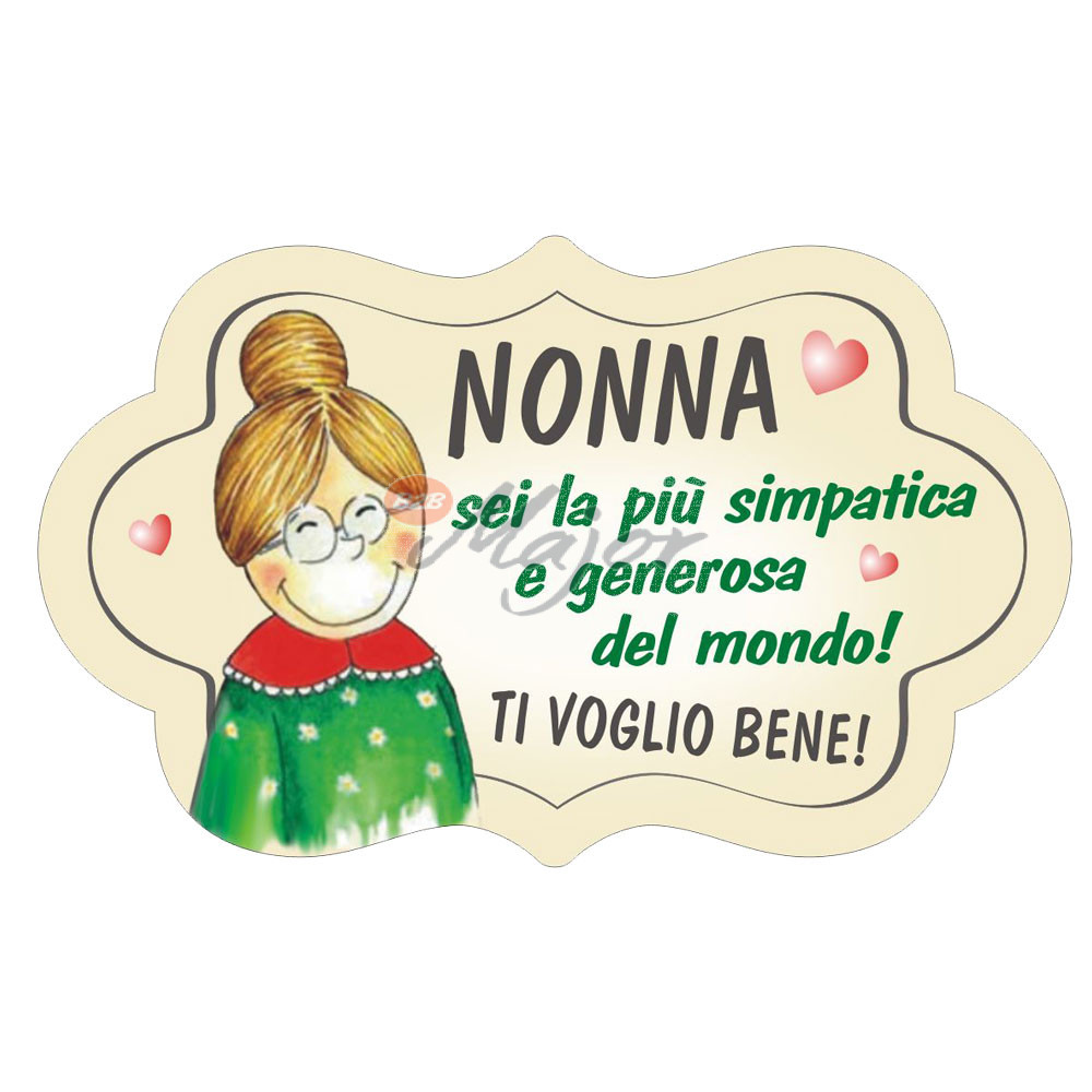 Targa Nuvoletta 3D Nonna
