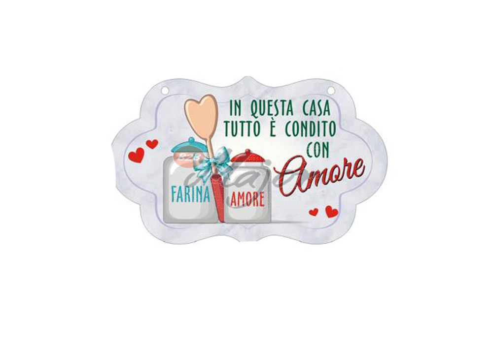 Targa Nuvoletta 3D Condito con Amore