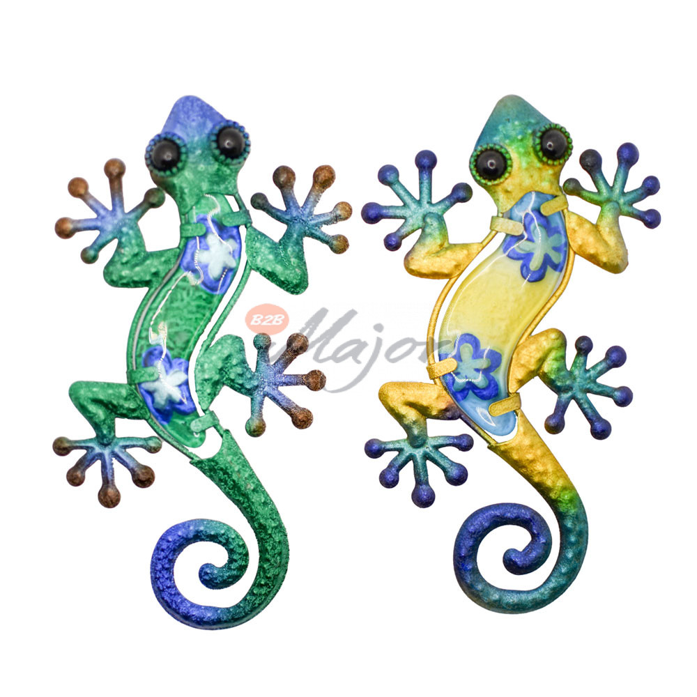 Decorazione Geko Metallo
