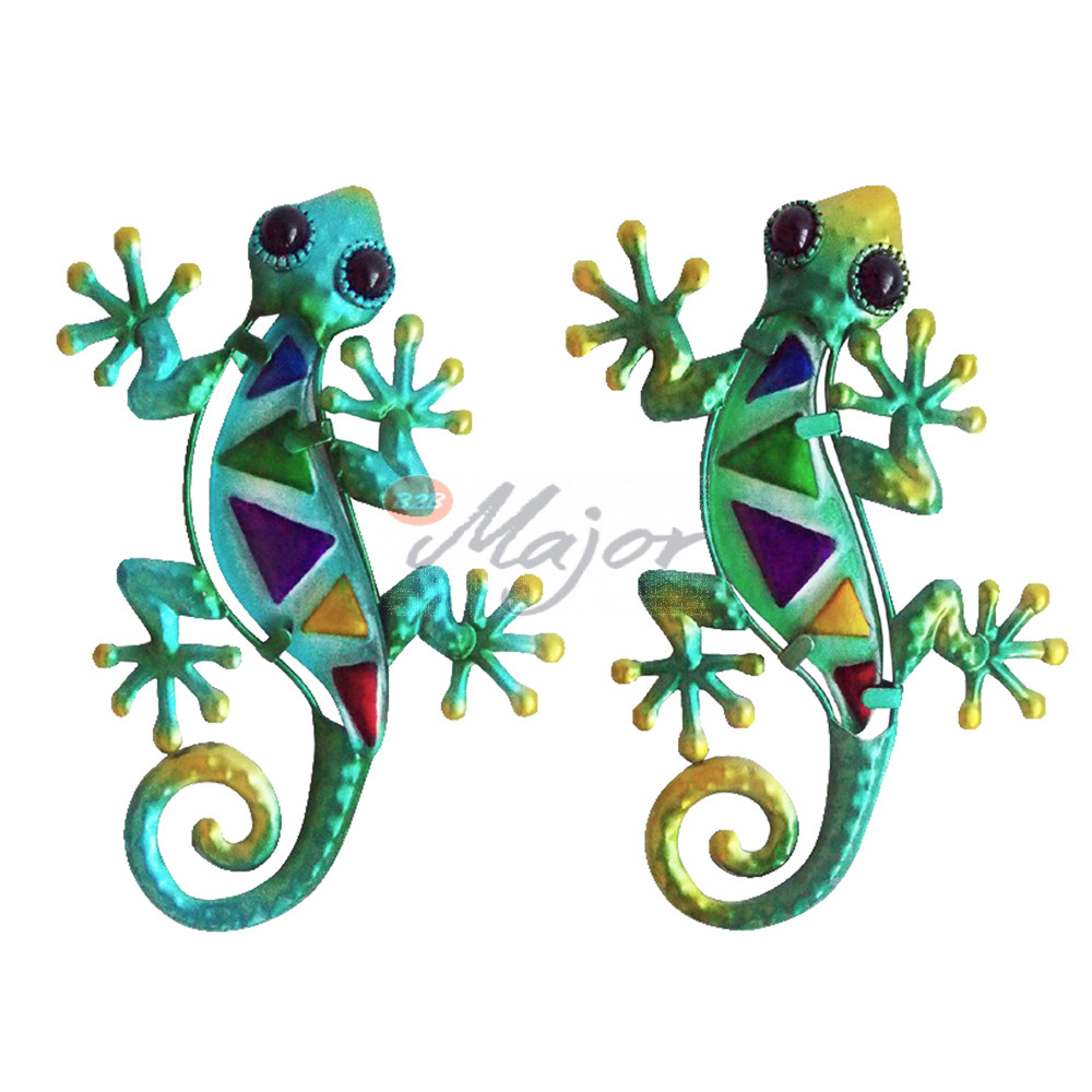 Decorazione Geko Metallo