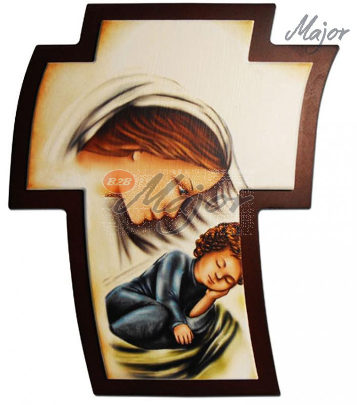Croce madonna con bambino