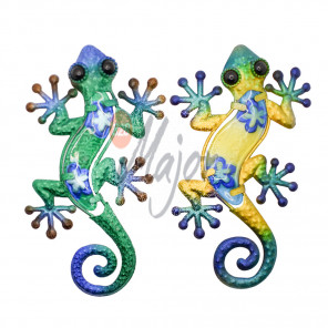 Decorazione Geko Metallo