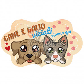Targa Nuvoletta Cane e Gatto